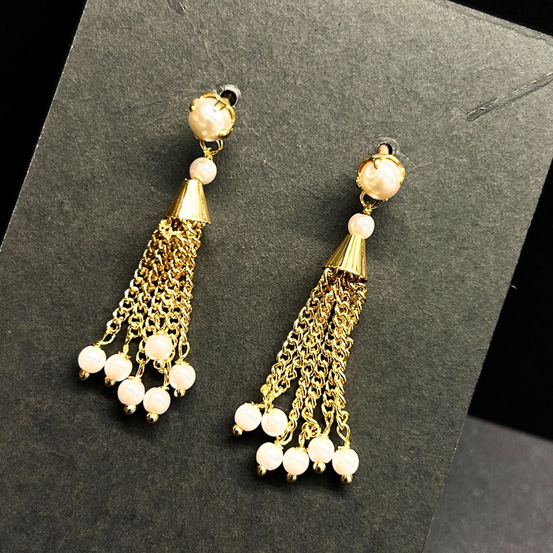 Pearl Bunch Drop Earrings