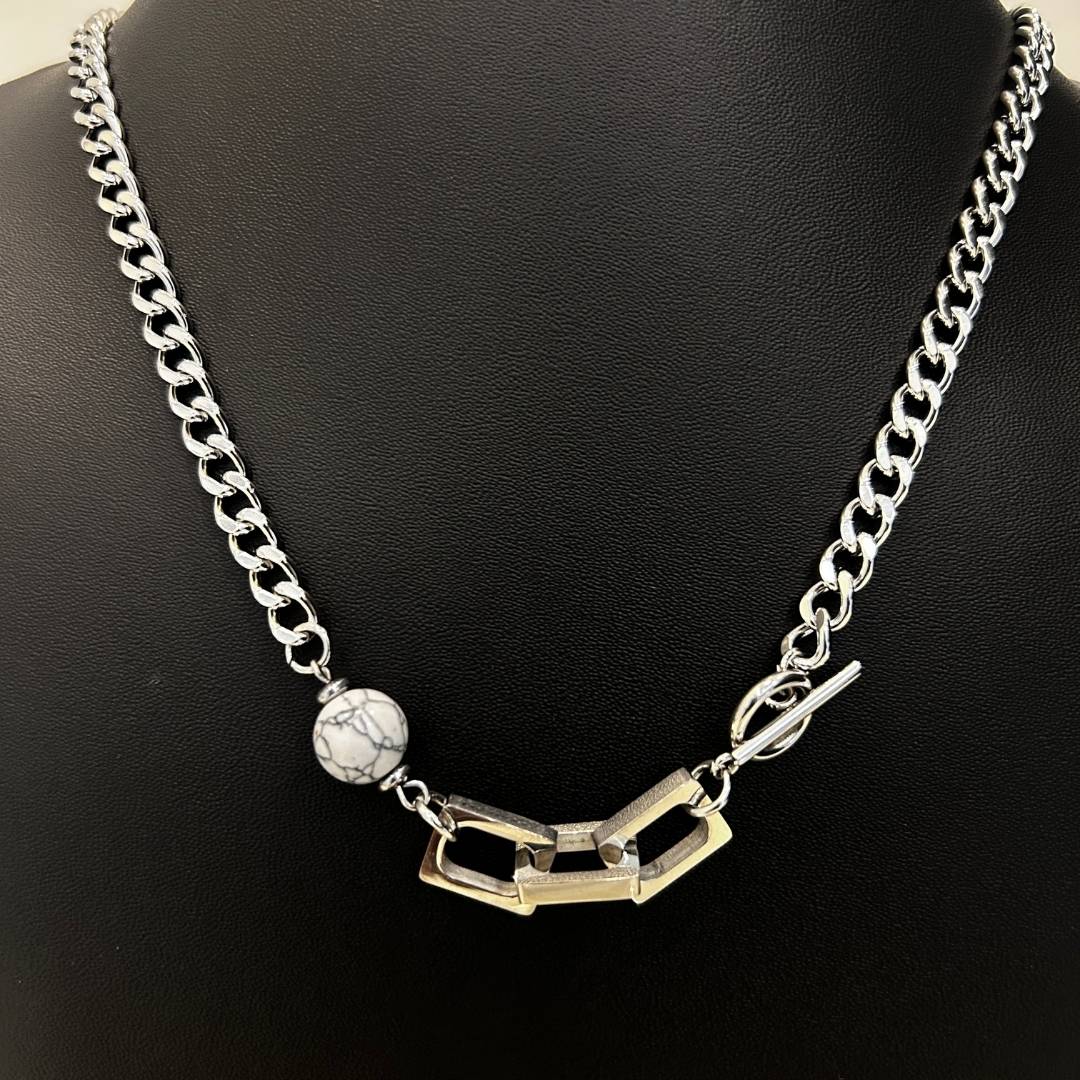 3D World Men's Silver Chain