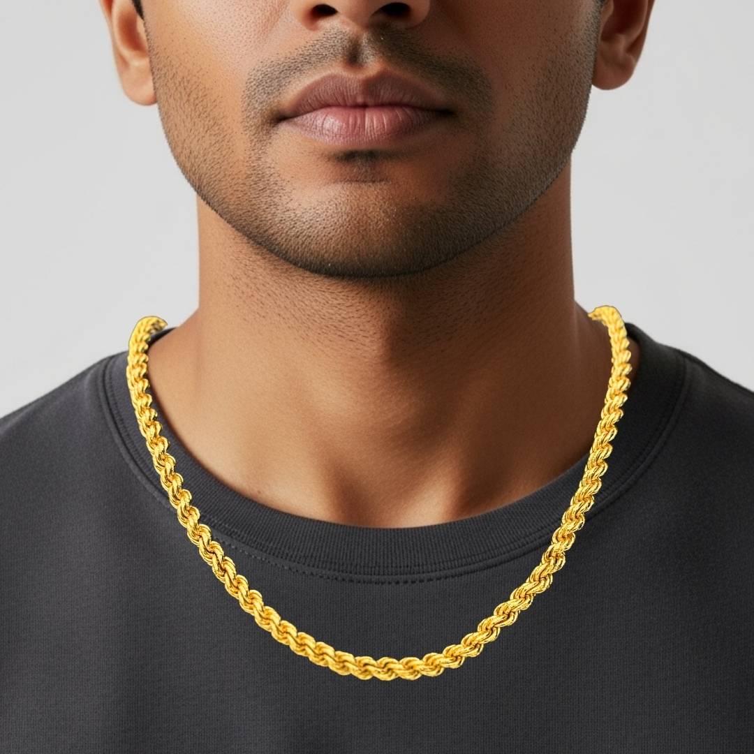 Masculine Mega Thick Rope Chain for Men 6mm