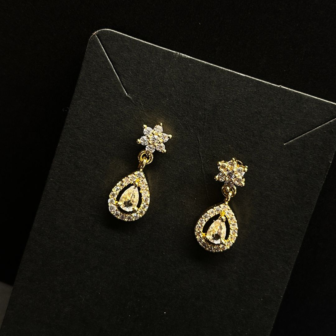 Flower Big Drop Earrings