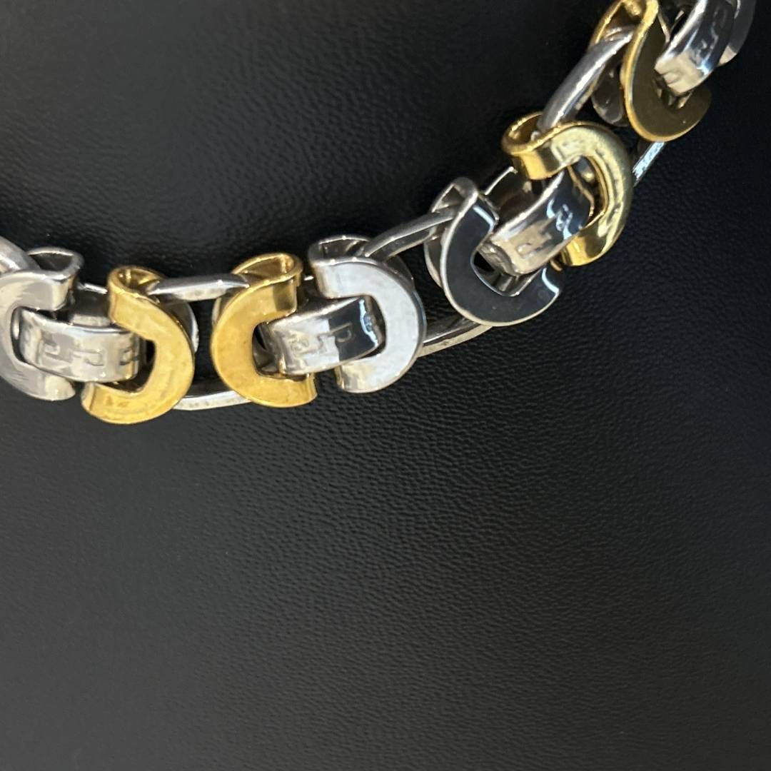 Power Gold Silver Steel Bracelet for Men