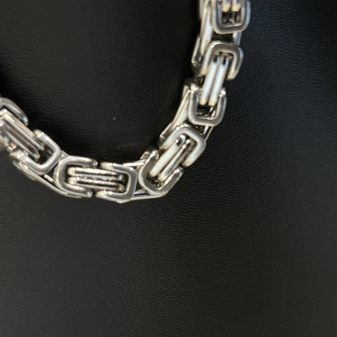 Masculine Strong Silver Steel Bracelet for Men