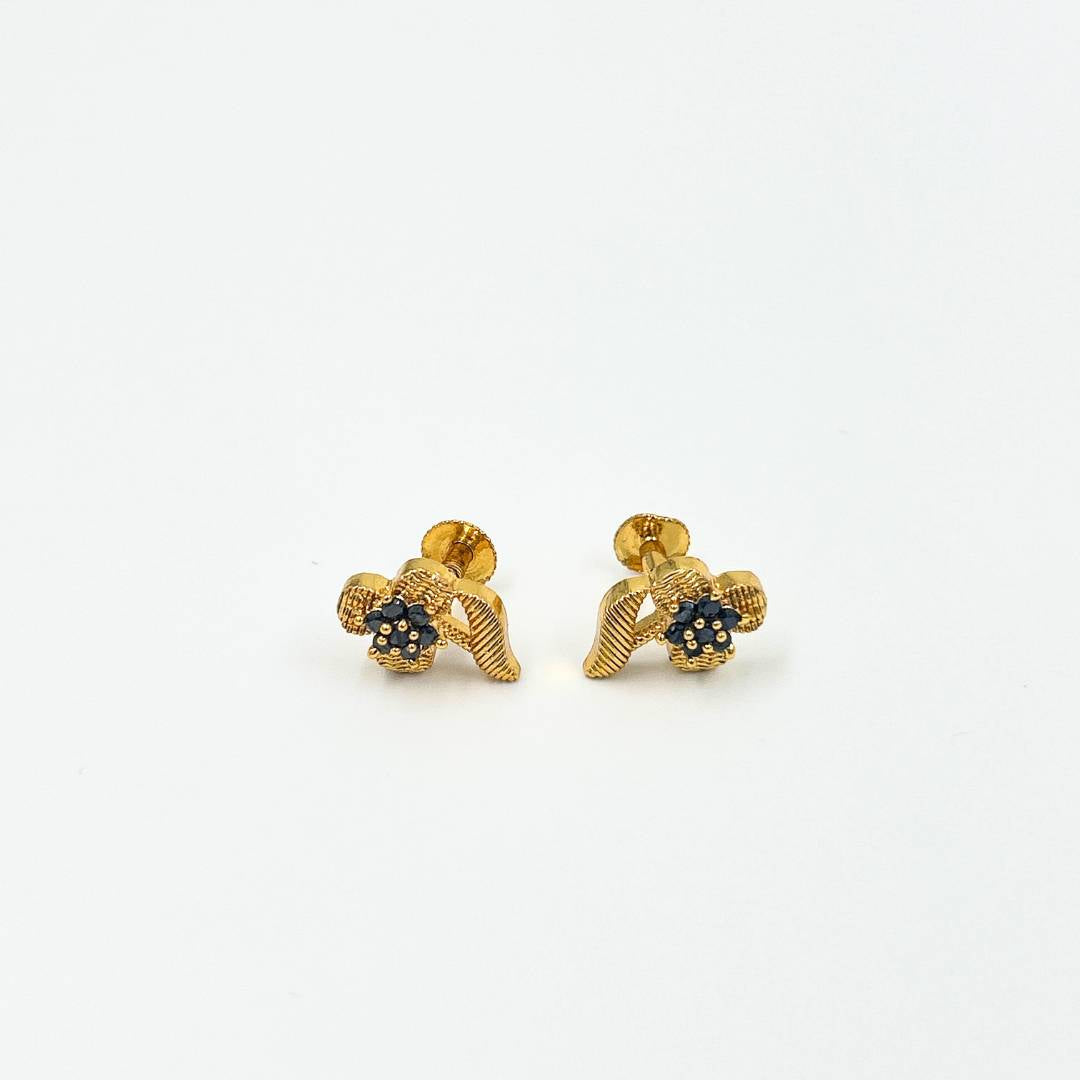 Modern Gold Black Stud
