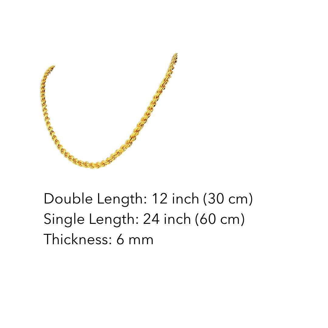 Masculine Mega Thick Rope Chain for Men 6mm