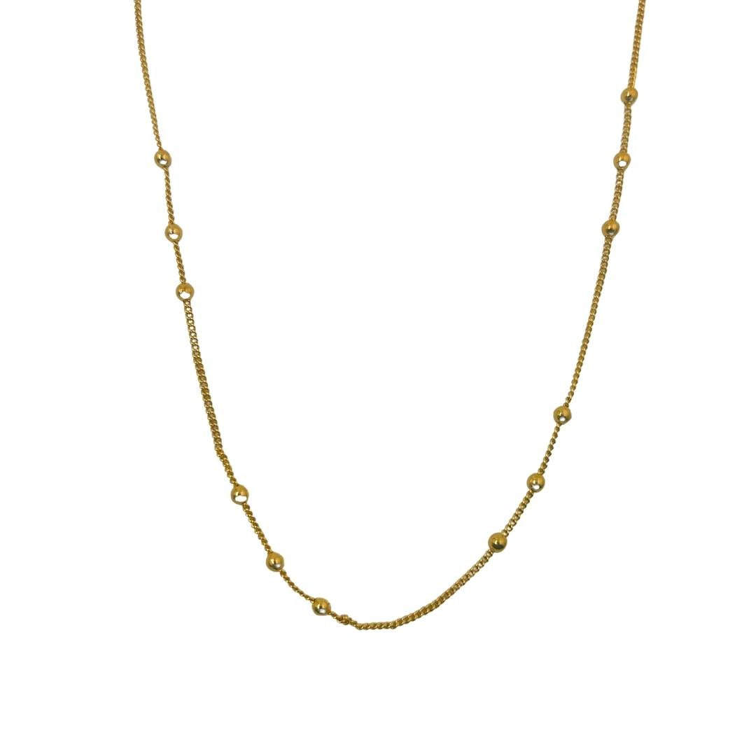 Gold Pearl Slim Chain