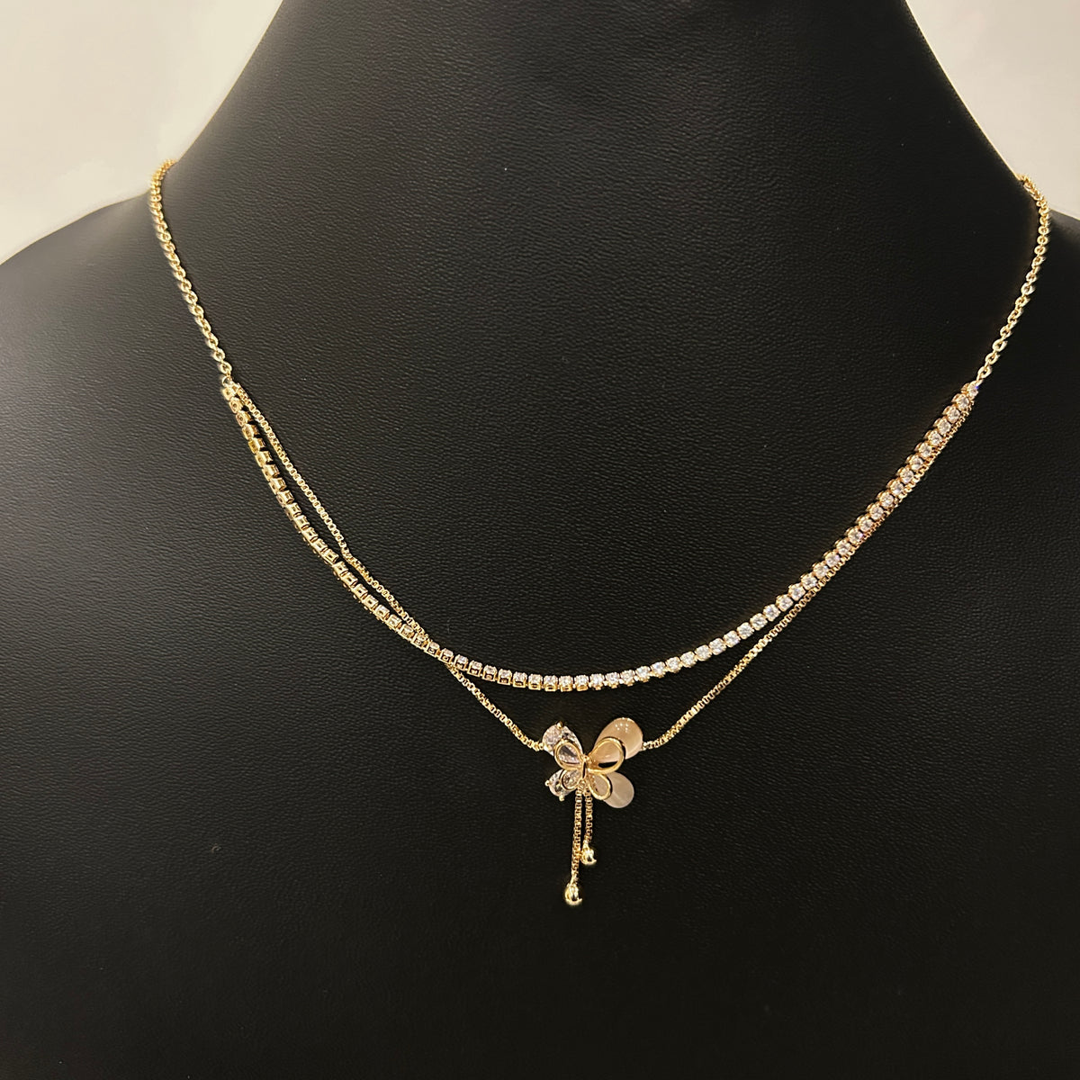 Twin Four Leaf Necklace