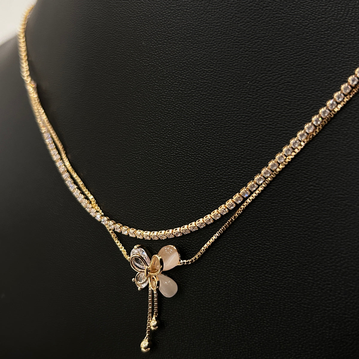Twin Four Leaf Necklace