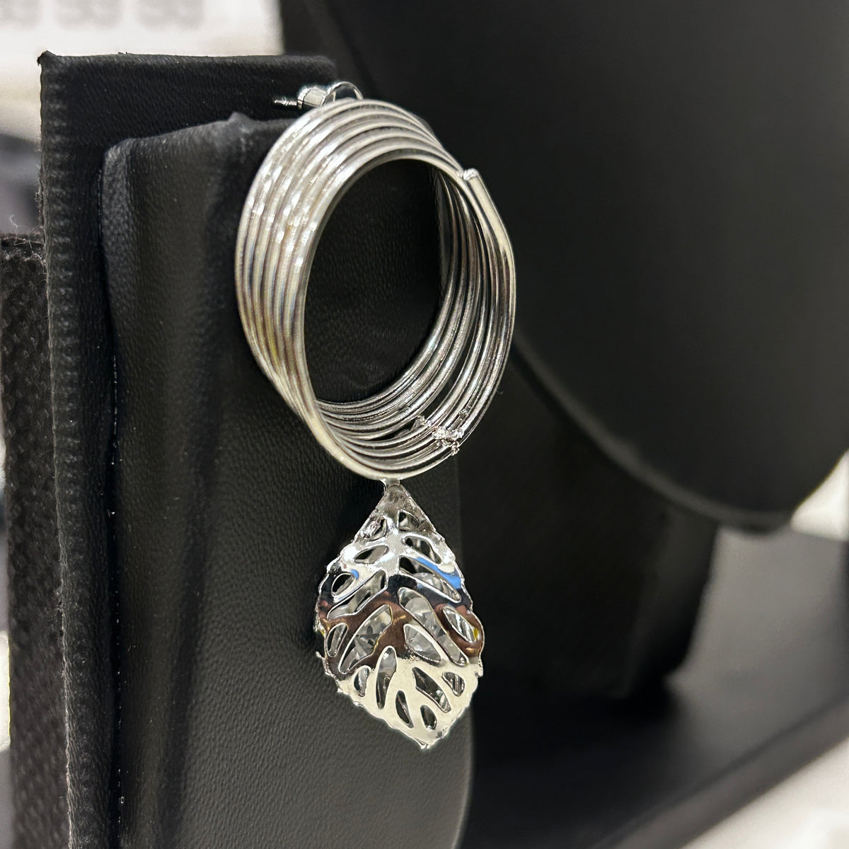 Spring Leaf Long Drop Earrings