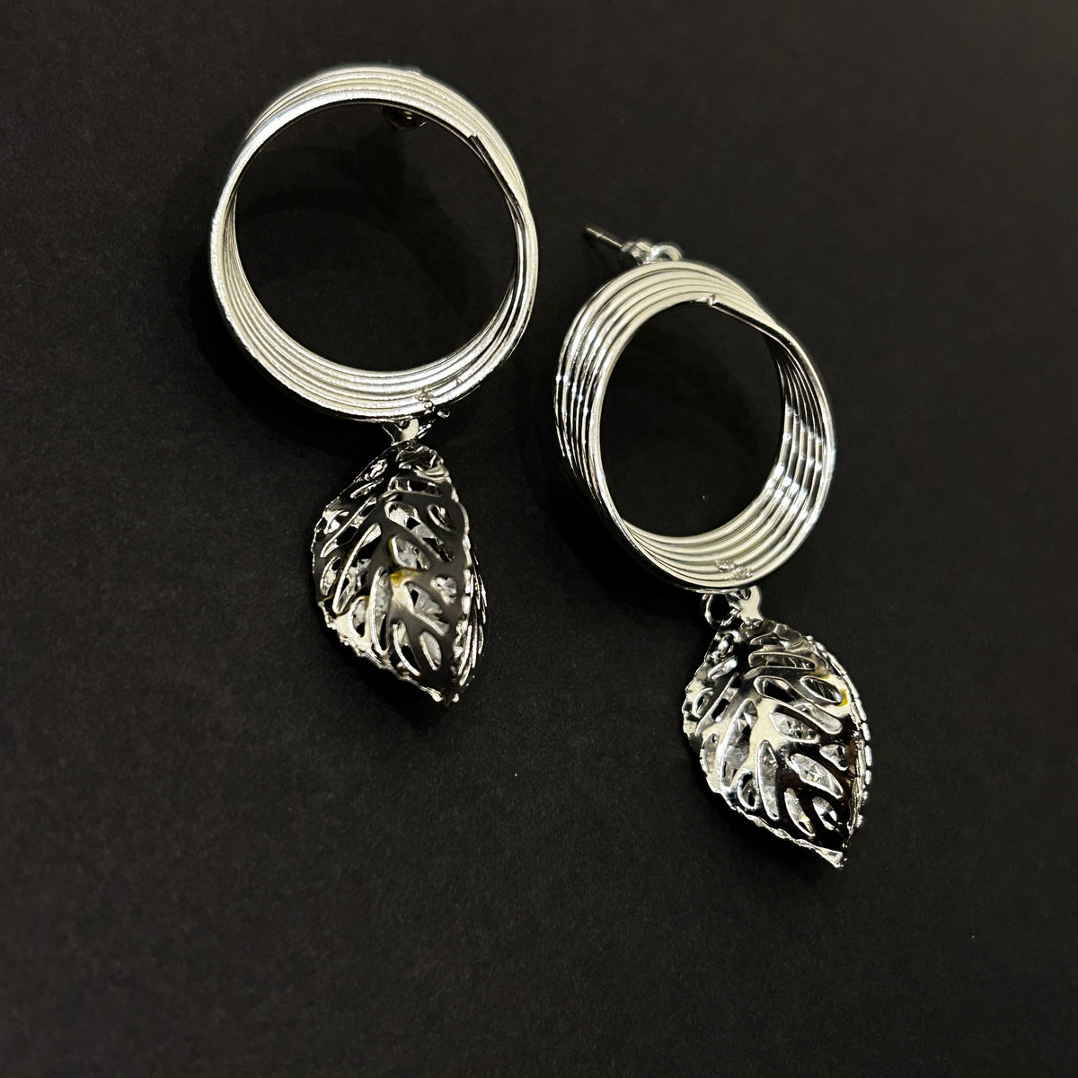 Spring Leaf Long Drop Earrings