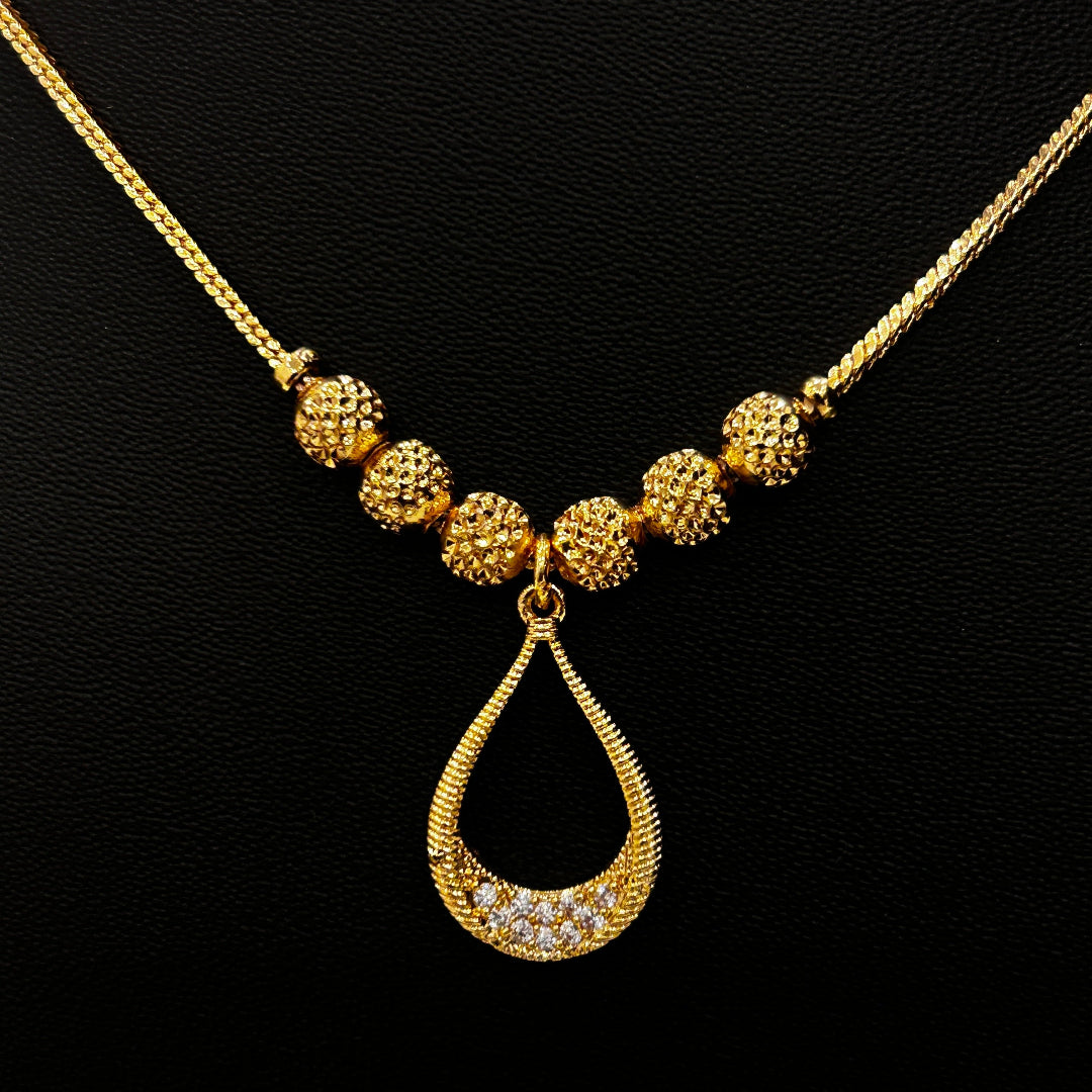 Modern Big Drop Shape Premium Necklace