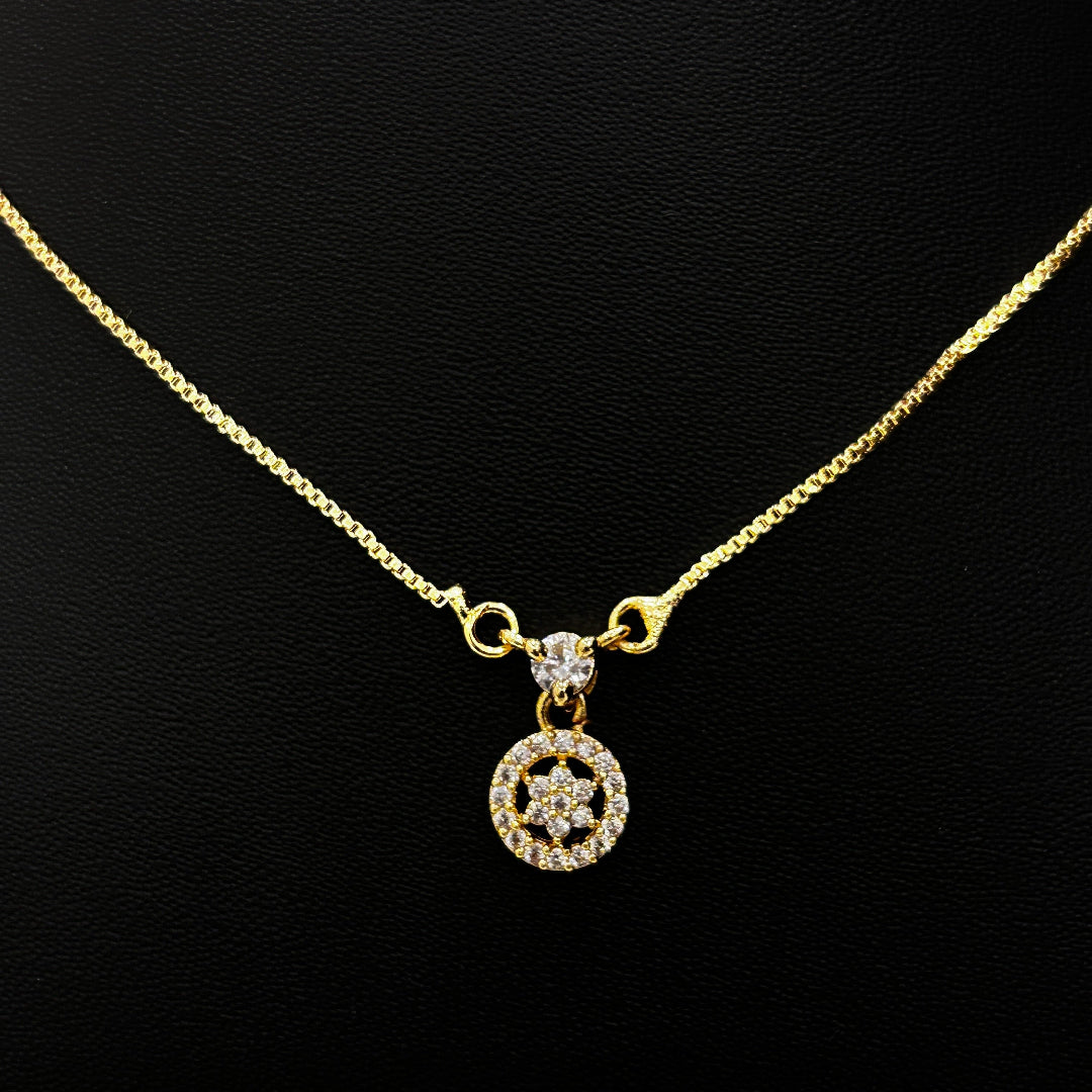 Elegant Round Diamond Style Necklace