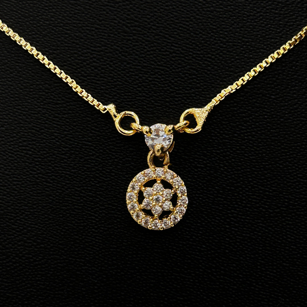 Elegant Round Diamond Style Necklace