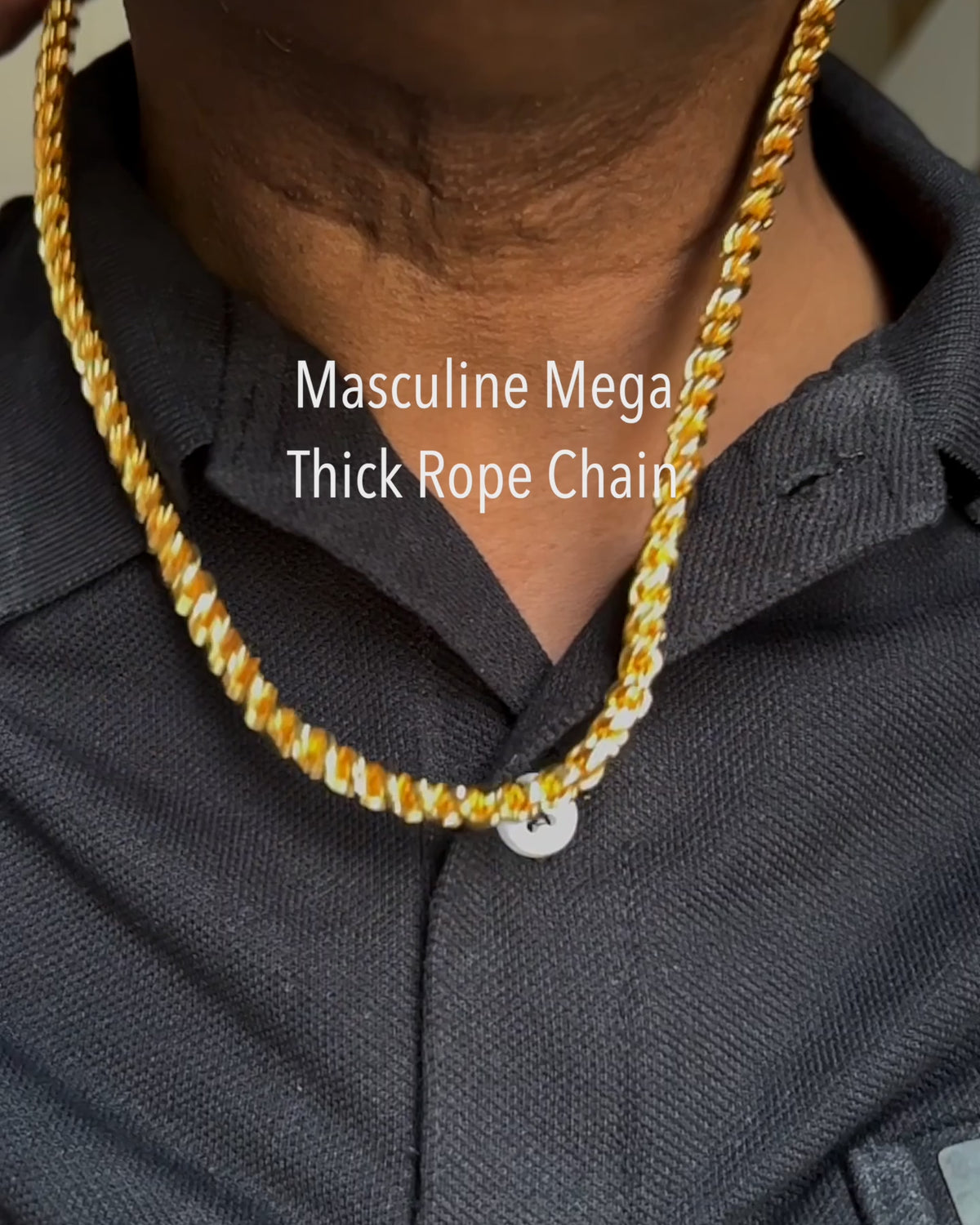 Masculine Mega Thick Rope Chain for Men 6mm